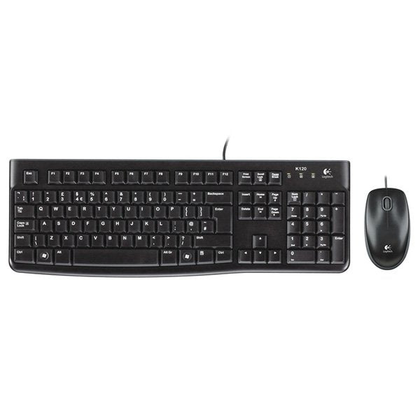 LOGITECH MK120 Corded Combo - BLACK - USB - BGR