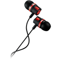CANYON Stereo earphones with microphone, 1.2M, red