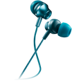 CANYON Stereo earphones with microphone, metallic shell, 1.2M, blue-green