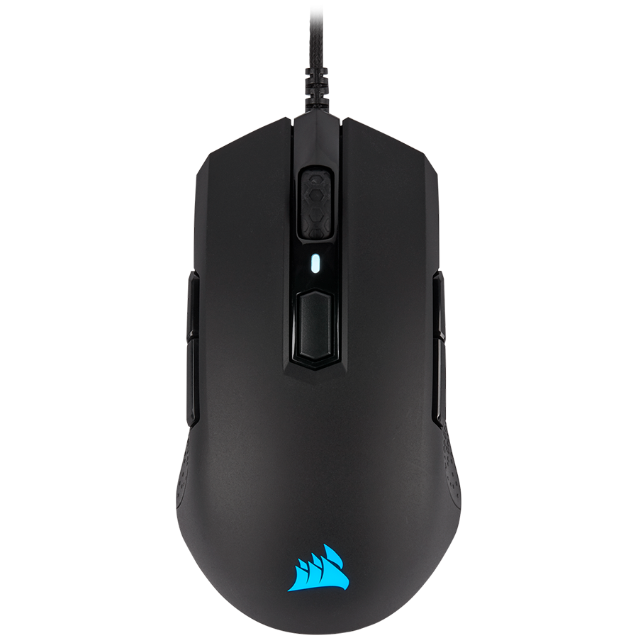 Corsair M55 RGB PRO Ambidextrous Multi-Grip Gaming Mouse, Black, Backlit RGB LED, 12400 DPI, Optical (EU version)