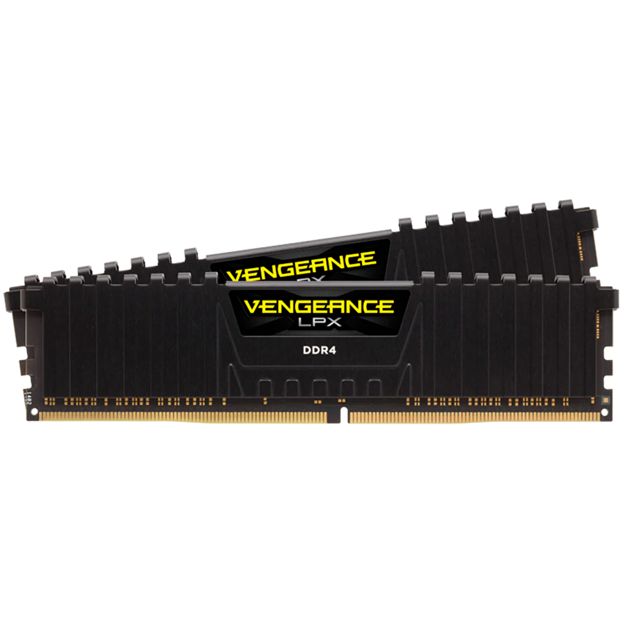 CORSAIR DDR4, 3200MHz 16GB 2x8GB Dimm, 16-20-20-38, XMP 2.0, Vengeance LPX black Heatspreader, Black PCB, 1.35V