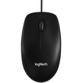LOGITECH B100 Corded Mouse - BLACK - USB - B2B