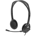 LOGITECH H111 Corded Stereo Headset - BLACK - 3.5 MM