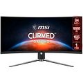 MSI MPG ARTYMIS 343CQR Curved Gaming Monitor, 34" 165Hz, UWQHD (3440 x 1440) 21:9, VA Anti-glare, 1ms, 400nits, 3000:1, 178°/178°, HDR, 1000R Curve, Freesync, 1x DP, 2x HDMI, 1x Type-C, 2x USB 3.2 Type A, 1x Earphone out, Adjustable Stand, 3Y