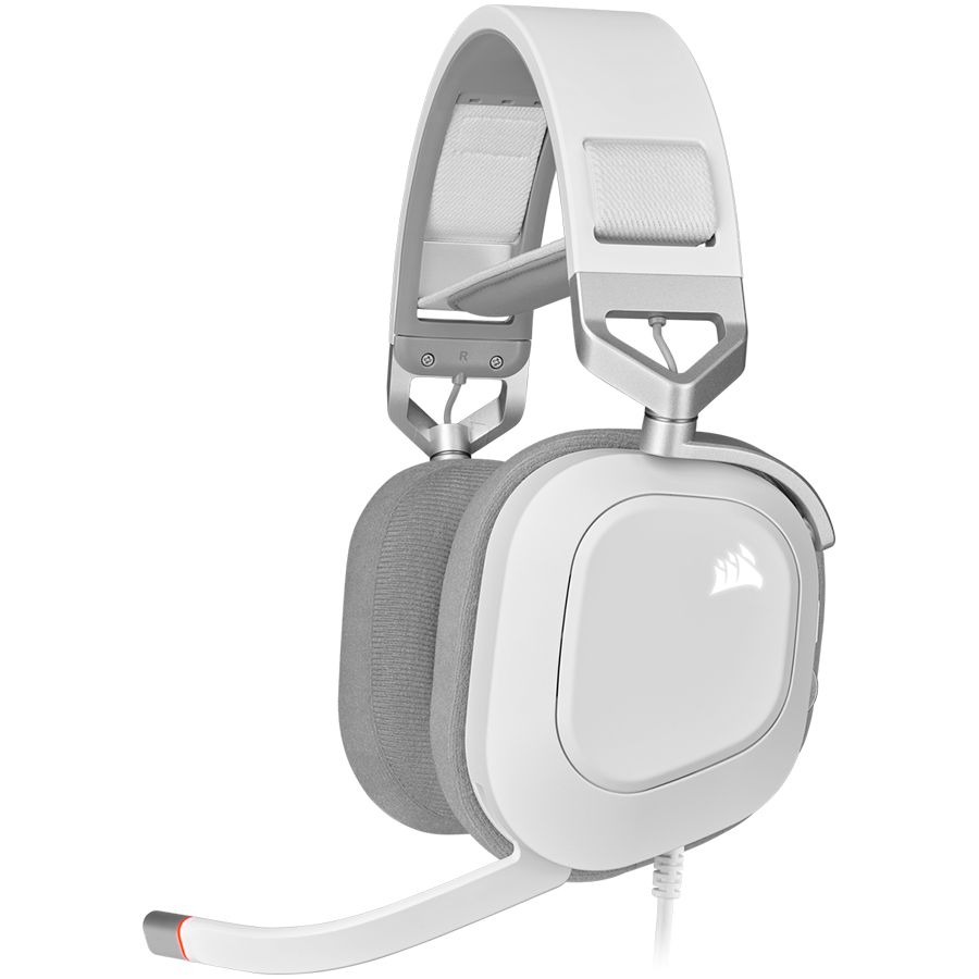 CORSAIR HS80 RGB USB Headset, White - EU