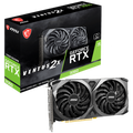 MSI Video Card NVidia GeForce RTX 3060 VENTUS 2X 12G, 12GB GDDR6, 192-bit, 360 GB/s, 15 Gbps Effective Memory Clock, 1777 MHz Boost, 3584 CUDA Cores, PCIe 4.0, 3x DisplayPort 1.4a, HDMI 2.1, RAY TRACING, Dual Fan, 550W Recommended PSU, Metal Backplate, 3Y