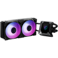 MSI MPG CORELIQUID K240 V2 Liquid Cooler, 2X 120mm ARGB 2500rpm PWM Fans, 2.4" Customizable LCD display, VRM Fan, Intel LGA 115x/1200/1700/1366/2011/2066, AMD AM5/AM4/FM2+/FM2/FM1/AM3+/AM3/AM2+/AM2, 3Y Warranty