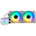 MSI MAG CORELIQUID 240R V2 White Liquid Cooler, 2x 120mm ARGB 2000rpm PWM Fans, ARGB Block, Radiator Pump Design, Rotatable Blockhead, Intel LGA 115x/1200/1700/1366/2011/2066, AMD AM5/AM4/FM2+/FM2/FM1/AM3+/AM3/AM2+/AM2, 3Y Warranty