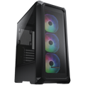 COUGAR Archon 2 Mesh RGB (Black), Mid Tower, 3x 120 ARGB Fans, RGB Button, 3mm Tempered Glass, Mini ITX / Micro ATX / ATX, USB 3.0 x 2, USB 2.0 x 1, Mic x 1 / Audio x 1