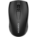 CANYON MW-7, 2.4Ghz wireless mouse, 6 buttons, DPI 800/1200/1600, with 1 AA battery ,size 110*60*37mm,58g,black