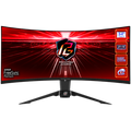 Asrock Curved Gaming Monitor, 34" WQHD(3440x1440) 1500R VA, 165 Hz, 115% sRGB, 3000:1, 550 cd/m², 178º/178º, 1ms (MPRT), Flicker-free, 2x 2W Speakers, 2x HDMI 2.0, 1x DP 1.4, 1x Audio Jack (3.5mm), Wi-Fi Antenna (7 dBi), 3Y