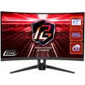 Asrock Curved Gaming Monitor, 27" FHD(1920x1080) 1500 VA, AG, 240 Hz, 113% sRGB, 16:9, 3000:1, 300 cd/m², 178º/178º, 1ms (MPRT), Flicker-free, Swivel, Tiltt Adjustment, 2x 2W Speakers, 2x HDMI 2.0, 1x DP 1.2, 1x Audio Jack (3.5mm), 3Y