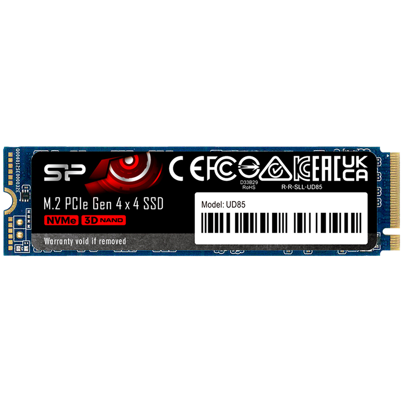 Silicon Power UD85 1TB SSD PCIe Gen 4x4 PCIe Gen 4x4 & NVMe1.4, 3DNAND, HBM, 5 year warranty -Max 3600/2800 MB/s