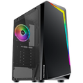 Xigmatek Vortex EN46171, ATX/M-ATX/Mini ITX, USB3.0x1+USB2.0x2, Rainbow LED Front Panel, Left Tempered Glass, Rear SYNC XCR120 Fan