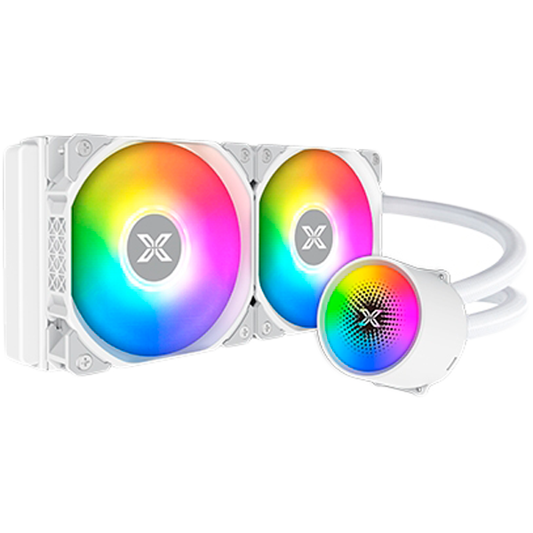 Xigmatek Liquid Killer X Arctic 240 EN47963, AIO Liquid Cooler, New X logo ARGB Pump Head, 2x120mm ARGB Fan, Plastic Steel Backpanel
