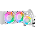 EK-Nucleus AIO CR240 Lux D-RGB - White, 2x EK-FPT FAN 120 D-RGB PWM fans, Rotatable ARGB Pump Top, Intel Sockets LGA: 1150, 1151, 1155, 1156, 1200, 1700, 2011, 2011-3, 2066, AMD Sockets: AM4, AM5, 5 Year Warranty