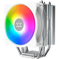 Windpower 964 RGB Arctic EN47604, White Top Fin, 92mm White RGB PWM Fan, Single Rainbow LED Mode, Reinforced Plastic Backplate