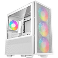 DeepCool CH560 WH, Mid Tower, Mini-ITX/Micro-ATX/ATX/E-ATX, 1xUSB3.0, 1xType-C, 1xAudio, 3x140mm + 1x120mm Pre-Installed ARGB Fans, Tempered Glass, Mesh Panels, GPU Support Arm, White, R-CH560-WHAPE4-G-1