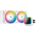 DeepCool LS520 WH, 240mm CPU Liquid Cooler, 2x120mm FC120 ARGB PWM Fans, ARGB Infinity Mirror, White, LGA 2066/2011-v3/2011/1700/1200/115x, AMD sTRX4/sTR4/AM5/AM4, 5Y, R-LS520-WHAMNT-G-1