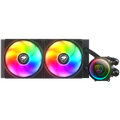 COUGAR Poseidon Elite ARGB 240 BK AIO Liquid Cooler, Pump Speed 2700 ± 10% RPM ARGB Lighting with Infinity Mirror, 90-degree utteright fins, Intel LGA1851 / LGA1700 / LGA1200 / LGA115X / LGA1366 AM5 / AM4 / AM3 / AM2 / FM2 / FM1