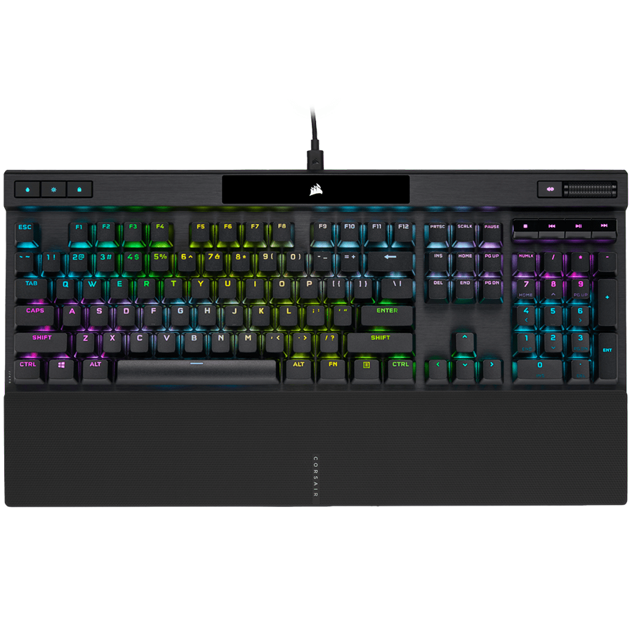 CORSAIR K70 RGB PRO Optical-Mechanical, Backlit RGB LED, Black, Black PBT Keycaps