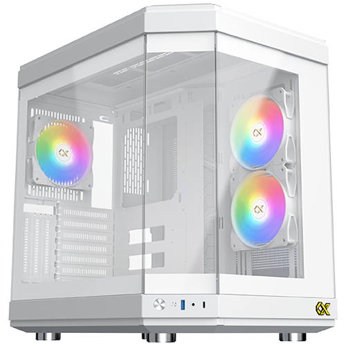 Xigmatek CUBI Arctic EN41983 White, E-ATX/ATX/M-ATX/MINI ITX, USB-C X 1,HD AUDIO, 3PCS TG, 6PCS Z20A Arctic & Galaxy II Fan Control Kit