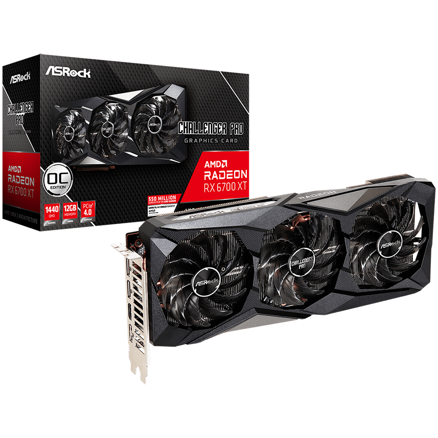 ASROCK Video Card AMD Radeon RX 6700 XT Challenger Pro 12G