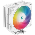 DeepCool AG400 WH ARGB, CPU Air Cooler, 1x120mm ARGB PWM Fan, TDP 220W, 4 Heatpipes, White, LGA1700/1200/115x, AMD AM5/AM4, 125x92x150 mm(LxWxH), 2Y, R-AG400-WHANMC-G-2