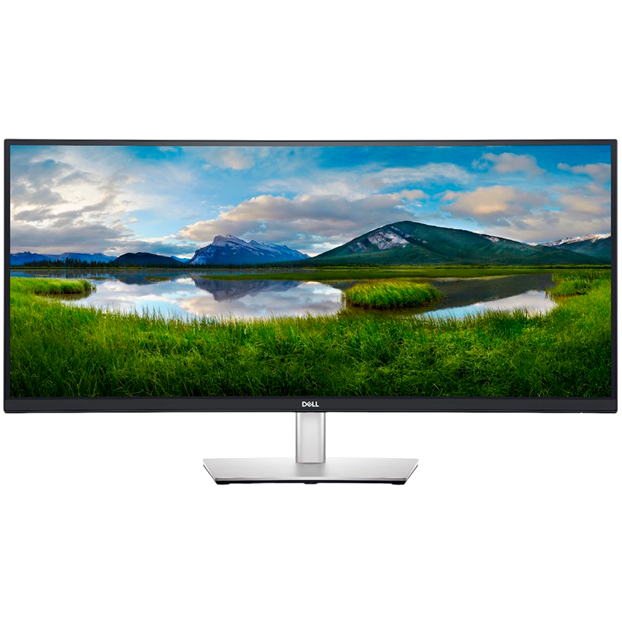 Dell P3424WE Curved USB-C Hub Monitor LED, 34", WQHD 3440x1440 60Hz, 21:9, 3800R, IPS, Anti-glare, 3H Hard Coating, Comfort V, Flicker Free, 300 cd/m2, 1000:1, 178/178, 5ms/8ms, DP, HDMI, USB-C 3.2 Gen 1, LAN, Height, Swivel, Tilt, 3