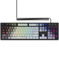 LORGAR Azar 514, Wired mechanical gaming keyboard, RGB backlight, 1680000 colour variations, 18 modes, keys number: 104, 50M clicks, linear dream switches, spring cable up to 3.4m, ABS plastic+metal, magnetic cover, 450*136*39mm, 1.17kg, white, EN layout