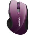 CANYON 2.4Ghz wireless mouse, optical tracking - blue LED, 6 buttons, DPI 1000/1200/1600, Purple pearl glossy