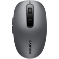 CANYON MW-9, 2 in 1 Wireless optical mouse with 6 buttons, DPI 800/1000/1200/1500, 2 mode(BT/ 2.4GHz), Battery AA*1pcs, Grey, 65.4*112.25*32.3mm, 0.092kg
