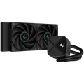 DeepCool LS520S Zero Dark, 240mm CPU Liquid Cooler, 2x120mm PWM Fans, Anti-Leak Technology, Black, LGA 1851/1700/1200/1151/1150/1155, AMD AM5/AM4, 5Y, R-LS520-BKNNMM-G-1
