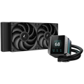 DeepCool MYSTIQUE 240, 360mm CPU Liquid Cooler, 2x120mm ARGB PWM Fans, Addressable RGB LED, Fluid Dynamic Bearing, Black, Intel LGA1700/1200/1151/1150/1155, AMD AM5/AM4, R-LX550-BKDSNC-G-1