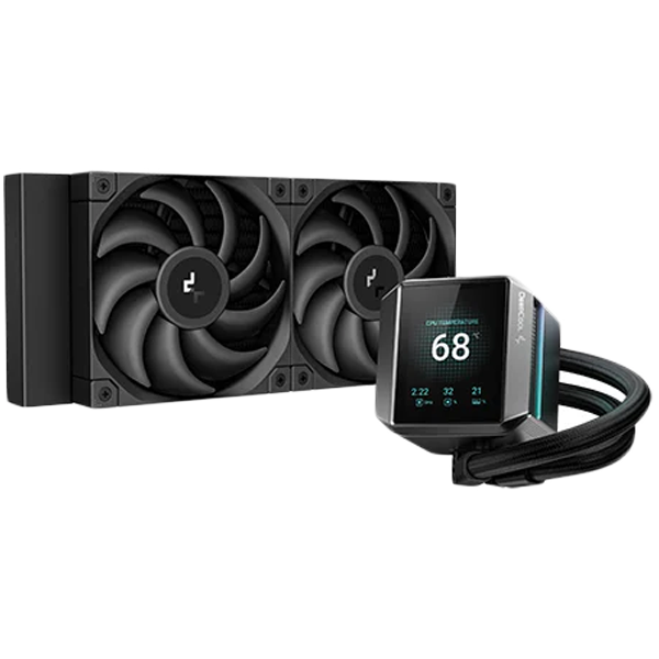 DeepCool MYSTIQUE 240, 360mm CPU Liquid Cooler, 2x120mm ARGB PWM Fans, Addressable RGB LED, Fluid Dynamic Bearing, Black, Intel LGA1700/1200/1151/1150/1155, AMD AM5/AM4, R-LX550-BKDSNC-G-1
