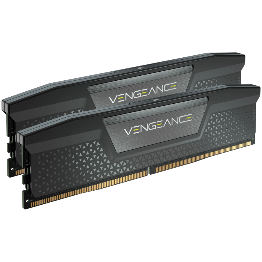 CORSAIR DDR5, 6400MT/s 64GB 2x32GB DIMM, 32-40-40-84, Std PMIC, XMP 3.0, VENGEANCE DDR5 Black Heatspreader, 1.4V