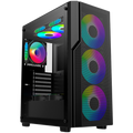 Chassis FC-C01 ARGB 7 slots; 1x Type-C, 3x USB 3.0; 3 x12cm ARGB front;  1 x12cm ARGB back; Without PSU
