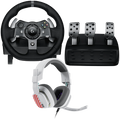 LOGITECH G920 Driving Force Racing Wheel + Astro A10 - WHITE