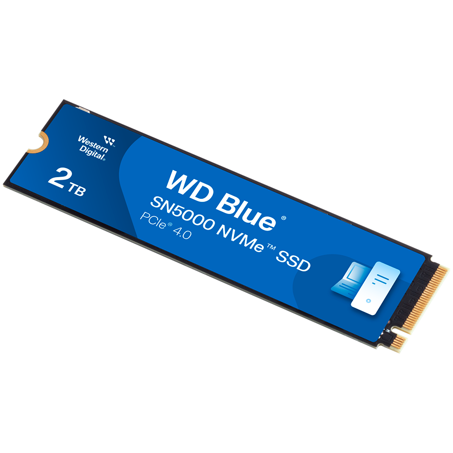 SSD  SANDISK Blue SN5000 2TB M.2 2280 PCIe Gen4 x4 NVMe TLC, Read/Write: 5150/4850 MBps, IOPS 650K/770K, TBW: 900
