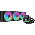 DeepCool LQ360, 360mm CPU Liquid Cooler, 3x120mm ARGB PWM Fans, LED Screen, Anti-Leak Technology, Black, LGA1851/1700/1200/1151/1150/1155, AMD AM5/AM4, 5Y, R-LQ360-BKLSMW-G-1