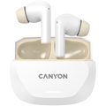 CANYON headset HEXAGON 7 TWS ANC+ENC Wireless Charge White Beige