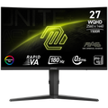 MSI MAG 275CQRF QD E2 Gaming Monitor, 27" 180Hz, WQHD (2560x1440) 16:9, Rapid VA, Anti-glare, Quantum Dot, 0.5ms, 300nits, 5000:1, 178/178, 1500R Curve, AMD FreeSync, HDR Ready, Adjustable Stand, 1x DP, 2x HDMI, 1x Type-C, USB Hub, 3Y Warranty