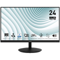 MSI PRO MP242A Professional Business Monitor, 23.8" 100Hz, FHD (1920x1080) 16:9, IPS Anti-glare, 1ms/4ms, 300nits, 1000:1, 178/178, Adaptive-Sync, Tilt, 1x D-Sub(VGA), 1x HDMI, 1x DP, Speakers, 3Y Warranty