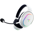 Razer Barracuda X Chroma, Gaming Headset, White, Oval Ear Cushions, 2.4 GHz Wireless / Bluetooth, Breathable Fabric with Memory Foam Cushions, Detachable Razer™ HyperClear Cardioid Mic, 7.1 Surround sound: Only available on Windows 10 64-bit (or higher)
