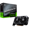 MSI Video Card NVIDIA GeForce RTX 5060 8G SHADOW 2X OC, 8GB GDDR7, 128-bit, 2535 MHz Boost, 3840 CUDA Cores, PCIe 5.0 (x8), 3x DP 2.1b, HDMI 2.1b, RAY TRACING, Dual Fan, 145W TDP, 8-pin PCIe Power, G-SYNC, 2-Slot, 3Y