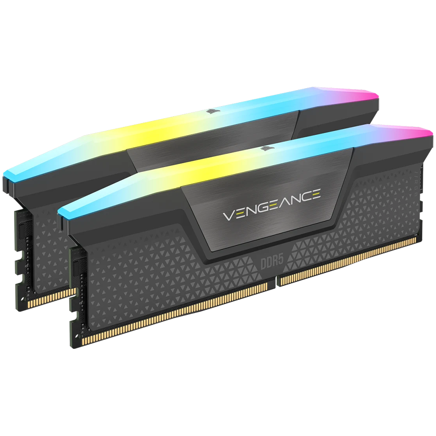 CORSAIR VENGEANCE RGB DDR5 32GB (2 x 16GB) DDR5 6400 CL36-48-48-104 1.35V XMP & EXPO - Grey