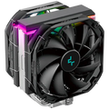DeepCool AS500 PLUS, CPU Air Cooler, 2x140mm PWM Fan, Addressable RGB LED, Intel LGA2066/2011-v3/2011/1700/1200/1151/1150/1155, AMD AM5/AM4, 142×102×164 mm(L×W×H) R-AS500-BKNLMP-G