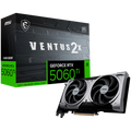 MSI Video Card NVIDIA GeForce RTX 5060 Ti 16G VENTUS 2X OC PLUS, 16GB GDDR7, 128-bit, 2602 MHz Boost, 4608 CUDA Cores, PCIe 5.0 (x8), 3x DP 2.1b, HDMI 2.1b, RAY TRACING, Dual Fan, 180W TDP, 8-pin PCIe Power, G-SYNC, 2-Slot, 3Y