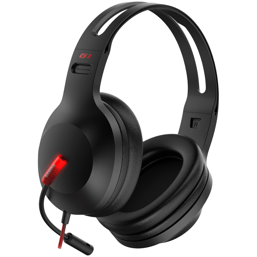 Edifier G1 USB Gaming Headset, 40mm Drivers, Retractable Microphone, AUX, Black