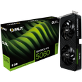 PALIT GeForce RTX 5060 Dual 8GB GDDR7 128 bit, 1x HDMI 2.1b, 3x DP 2.1b, 2 Fan, 1x 8-pin pwr connector, 550W, 262.1 x 126.3 x 40.1 mm, NE75060019P1-GB2063D